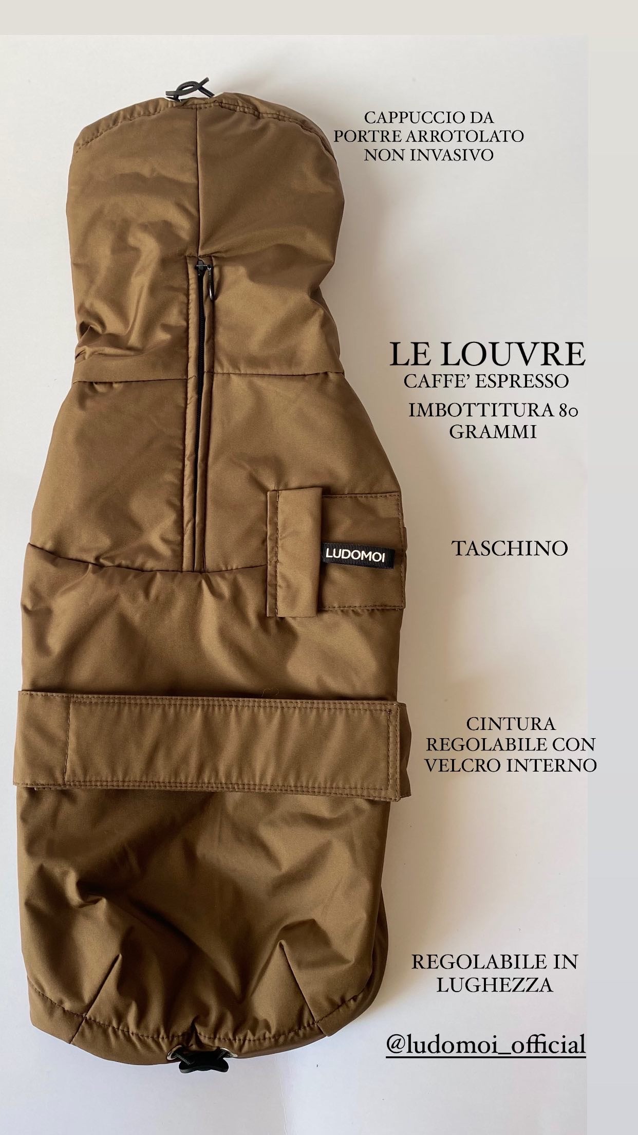 " LE LOUVRE DACHSHUND RAINCOAT" 80 GRAMS ( Loose Fit )MID-SEASON