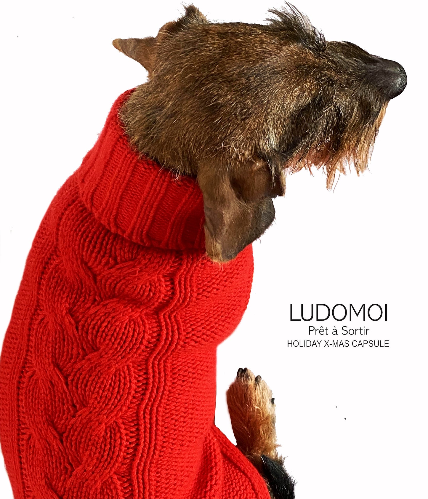 LUDOMOI Luxury Christmas Capsule - MILANO Sweater ROUGE